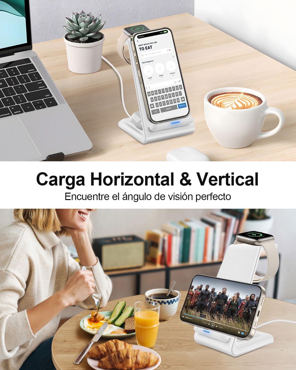 Cargador Inalámbrico 3en1